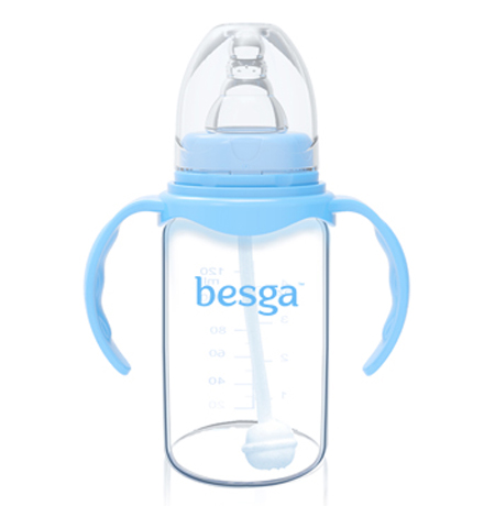 貝仕嘉標口直身玻璃奶瓶120ML