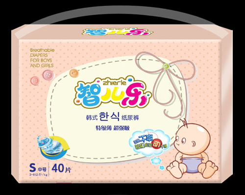 智兒樂韓式特級(jí)薄超強(qiáng)吸紙尿褲S碼