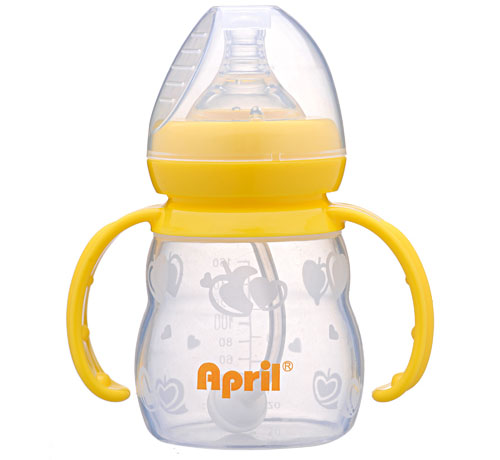 愛(ài)普麗硅膠奶瓶160ml黃色