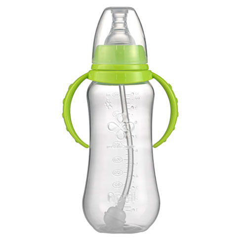 愛普麗標(biāo)口弧形PP奶瓶280ml綠色