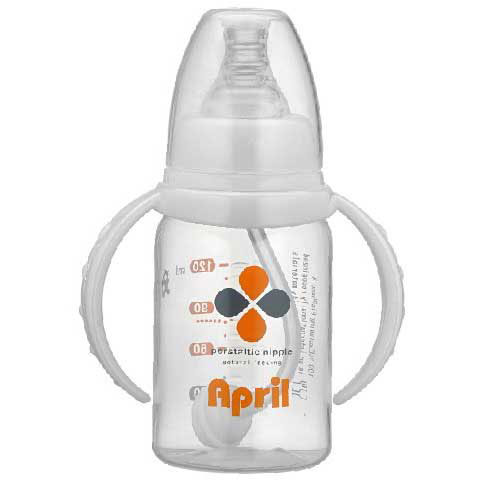 愛(ài)普麗標(biāo)口直身奶瓶120ml白色