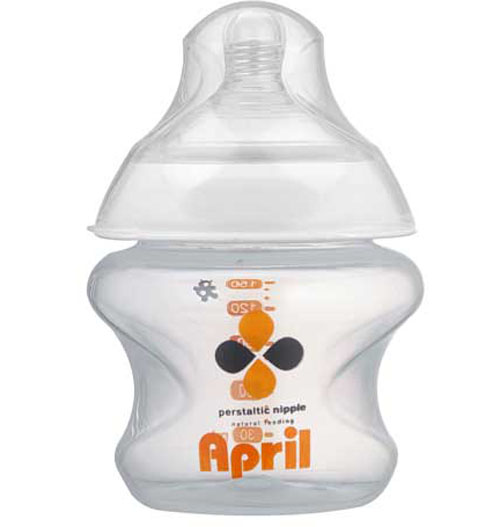 愛普麗大口徑奶瓶150ml白色