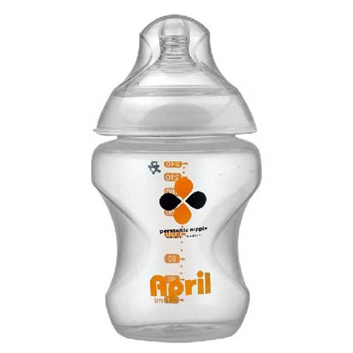 愛普麗大口徑奶瓶240ml白色