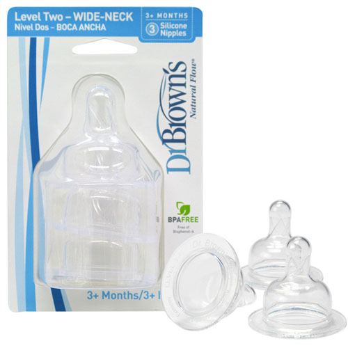 布朗博士流量2寬口奶嘴(3個(gè)裝)