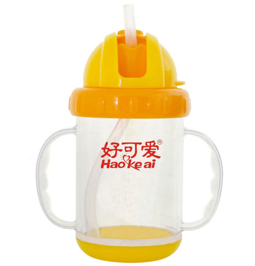 好可愛雙耳吸管學飲杯