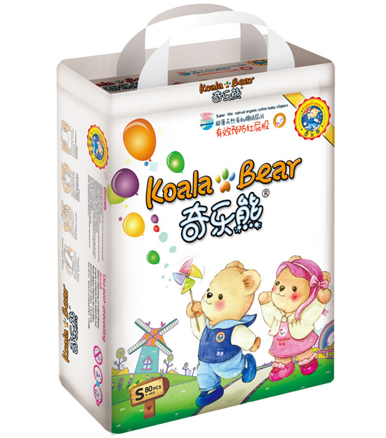 奇樂(lè)熊超薄有機(jī)棉尿片S碼80片