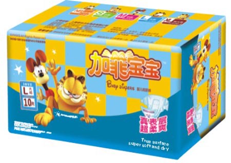 加菲寶寶超柔爽超薄嬰兒紙尿褲L碼10片