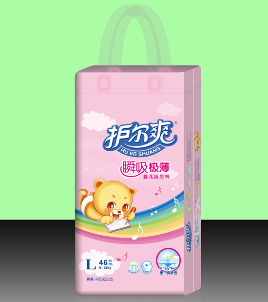 護(hù)爾爽瞬吸極薄嬰兒紙尿褲L碼46片