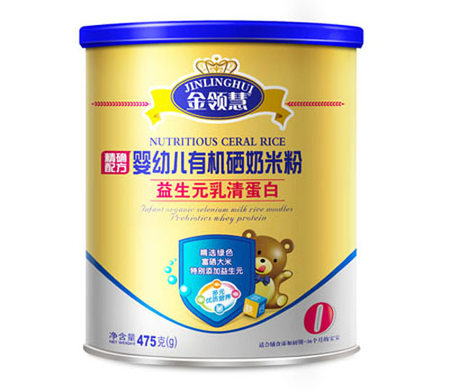 金領慧益生元乳清蛋白嬰幼兒有機硒米粉0段
