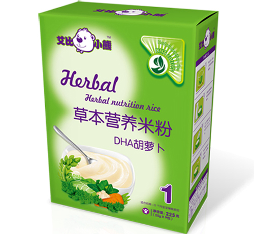 艾比小熊DHA胡蘿卜草本米粉1段盒裝