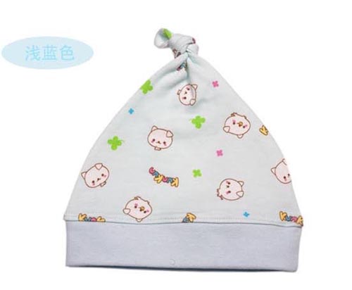 KUNKUN嬰兒用棉質(zhì)帽子淺藍(lán)色