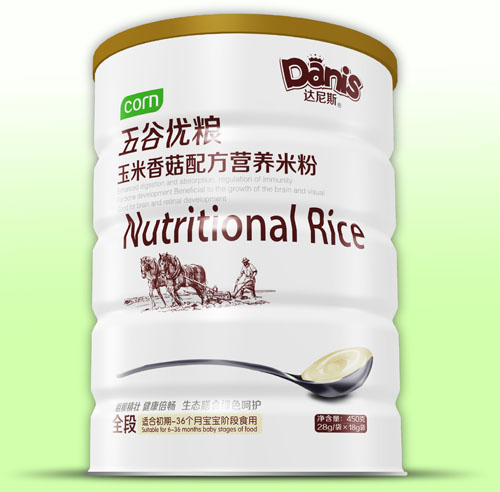 達(dá)尼斯五谷優(yōu)糧玉米香菇米粉聽裝