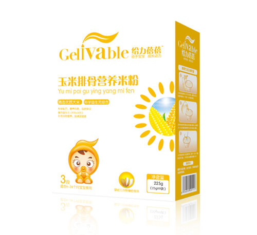 給力蓓蓓玉米排骨嬰兒營(yíng)養(yǎng)米粉
