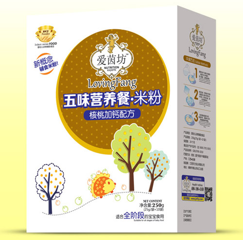 愛茵坊核桃加鈣五味營(yíng)養(yǎng)餐米粉盒裝