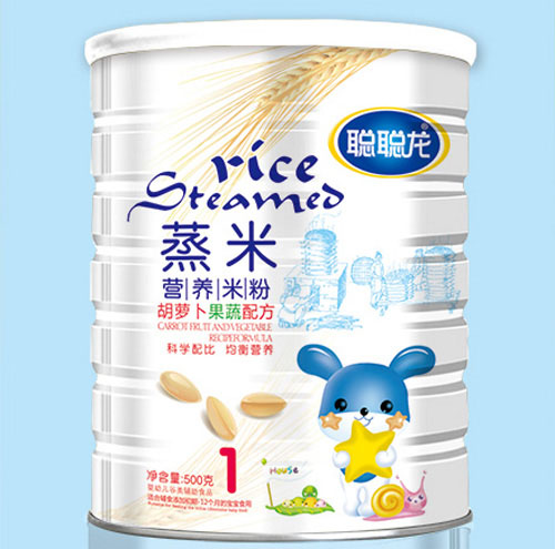 聰聰龍胡蘿卜果蔬配方蒸米營(yíng)養(yǎng)米粉1段聽(tīng)裝