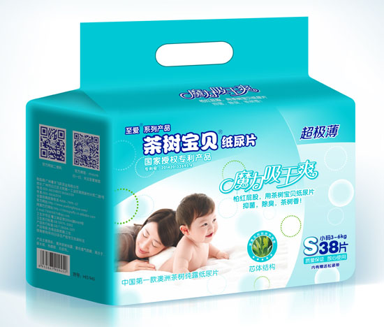 至愛(ài)茶樹(shù)寶貝純露紙尿片S碼38片