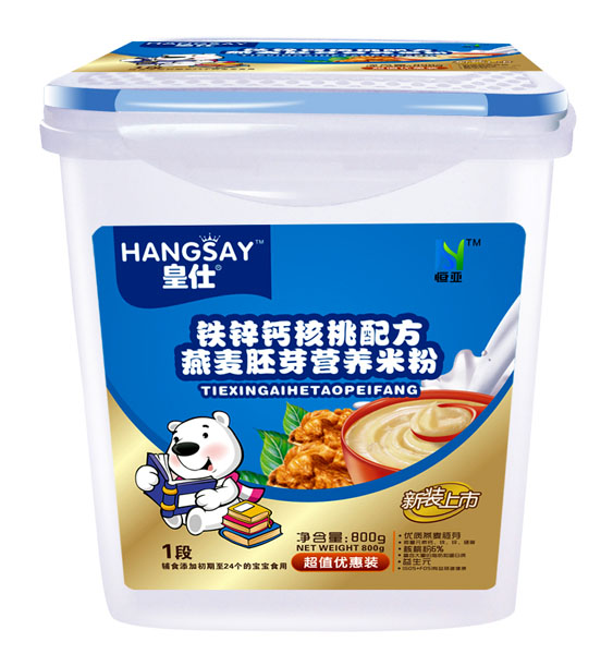 皇仕鐵鋅鈣核桃配方燕麥胚芽營(yíng)養(yǎng)米粉