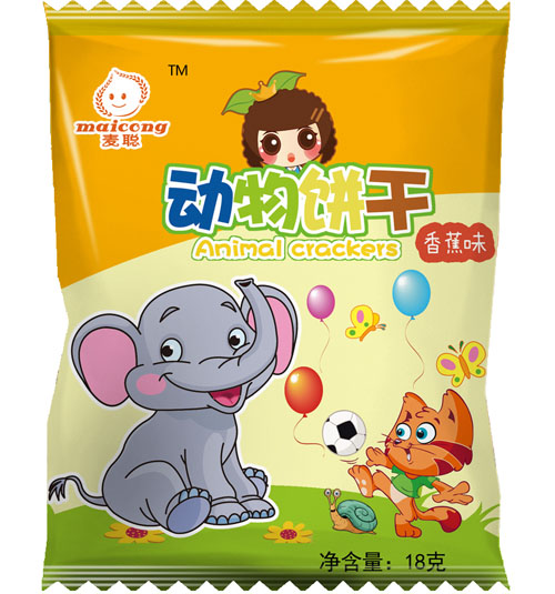 麥聰動物餅干香蕉味18克