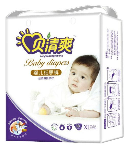 貝清爽超級薄嬰兒紙尿褲XL18片