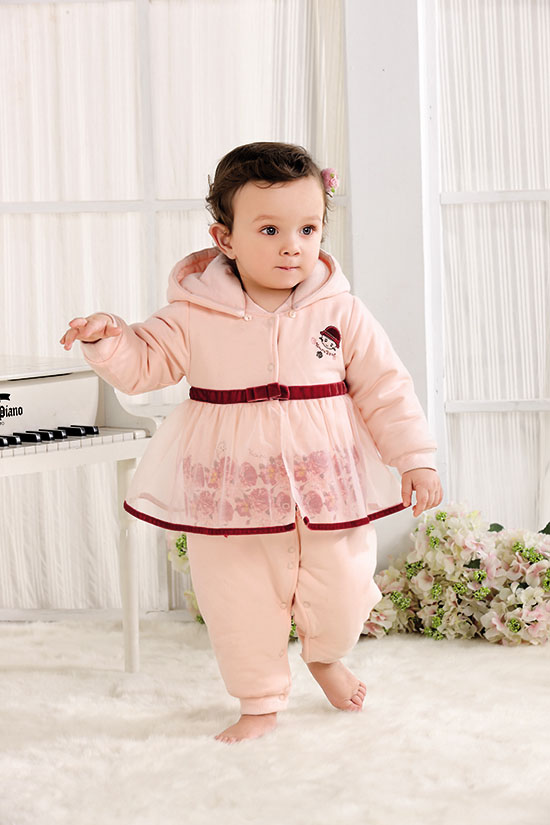 卡拉貝熊兒童套裝帶帽(粉色)