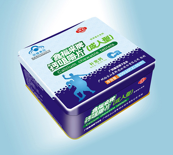 群星鑫福來牌 鈣咀嚼片(成人型)鐵盒