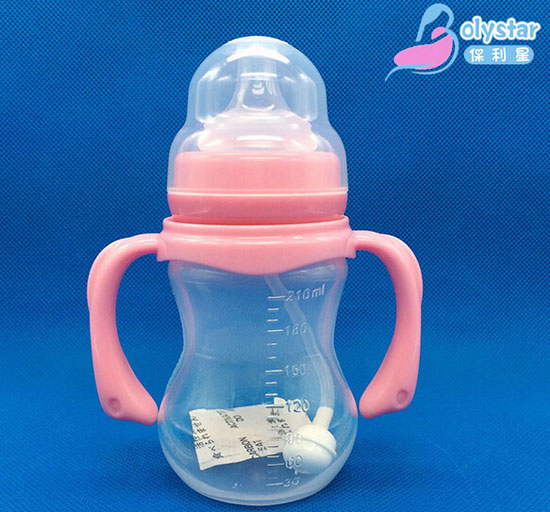 保利星210ml寬口兩邊磨砂pp奶瓶