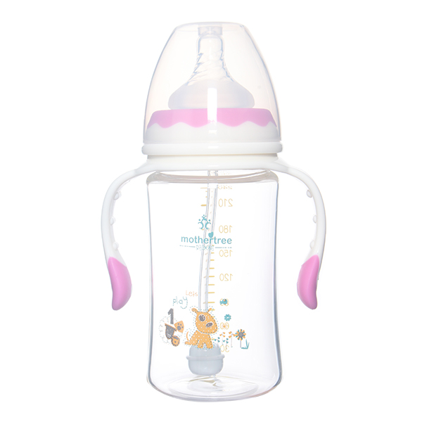 媽咪樹寬口高硼硅玻璃奶瓶240ml