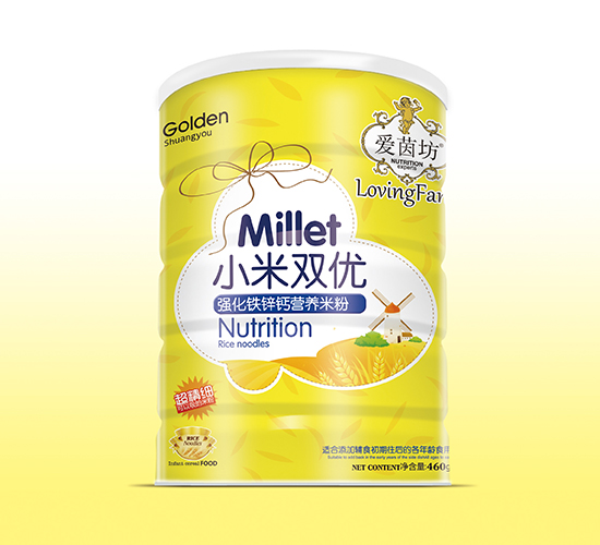 愛(ài)茵坊小米雙優(yōu)強(qiáng)化鐵鋅鈣營(yíng)養(yǎng)米粉聽(tīng)裝