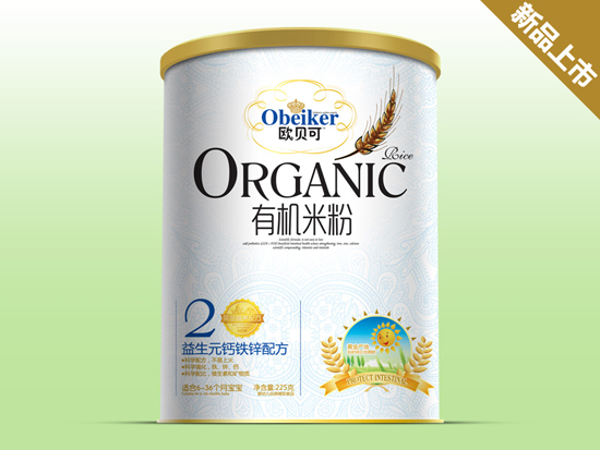 歐貝可益生元鈣鐵鋅有機米粉聽裝