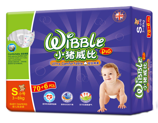 小豬威比紙尿褲XS70+6
