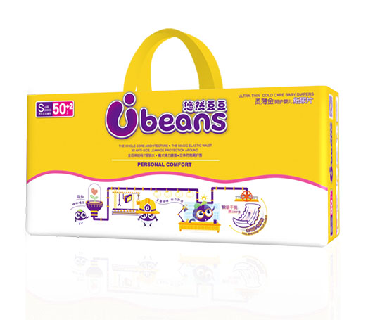 悠然豆豆柔薄金呵護嬰兒紙尿片S52片