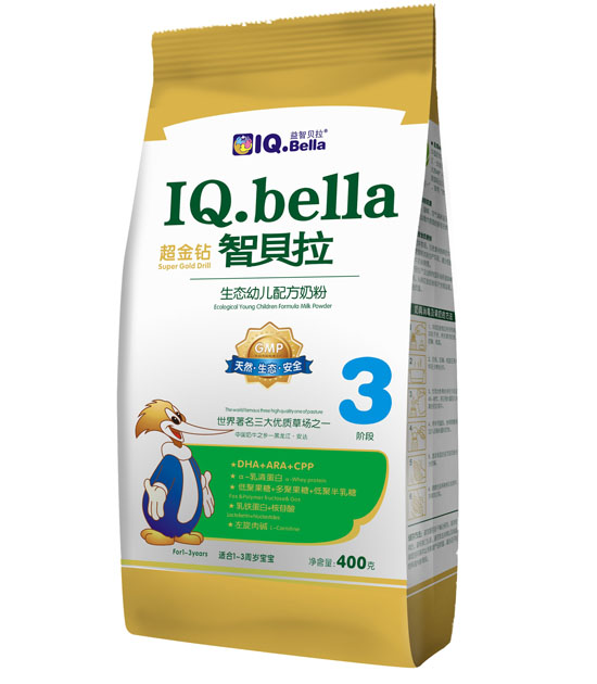 智貝拉超金鉆生態(tài)幼兒配方奶粉3段袋裝