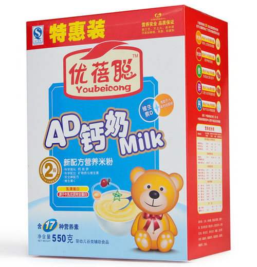 優(yōu)蓓聰AD鈣奶營養(yǎng)米粉2段