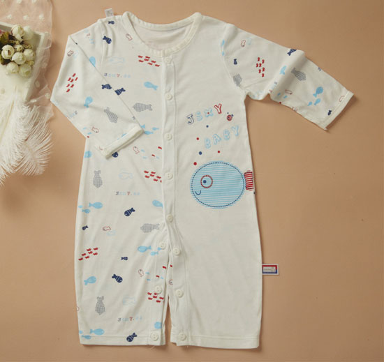 金色小魚維單面小魚開閉哈衣