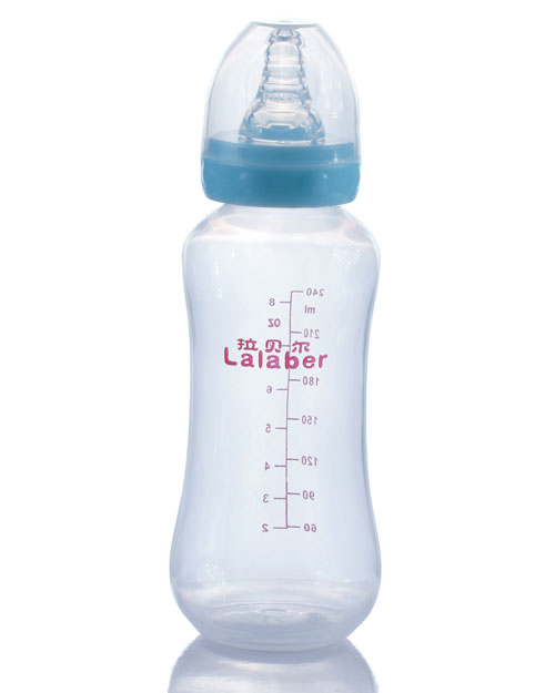 拉貝爾8安士標(biāo)準(zhǔn)口徑PP奶瓶-藍(lán)色奶環(huán)