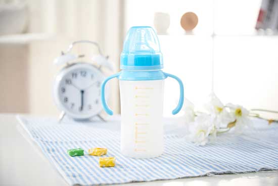 樂米樂有柄寬口奶瓶藍色(240ml)