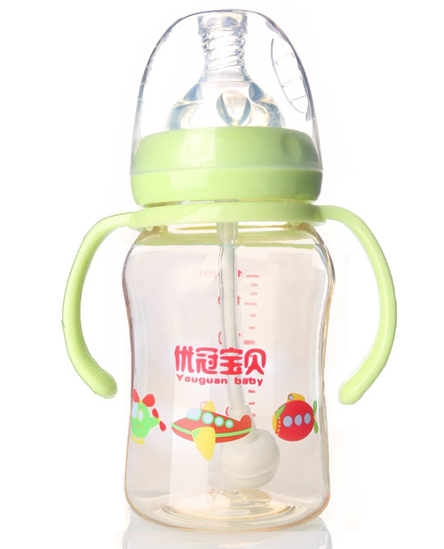 優(yōu)冠寶貝炫彩PPSU奶瓶180ml綠色