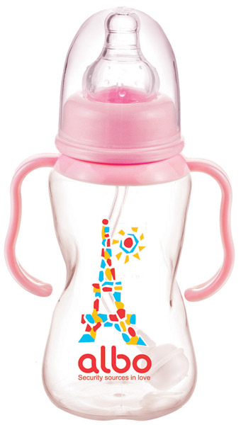 愛(ài)樂(lè)寶150ml標(biāo)口PP自動(dòng)奶瓶粉紅