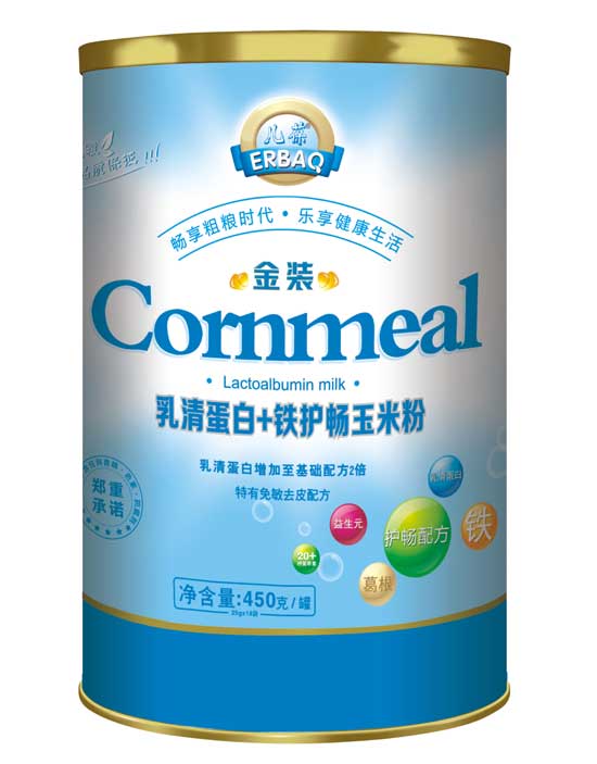 兒葆乳清蛋白+鐵護(hù)暢金裝玉米粉罐裝