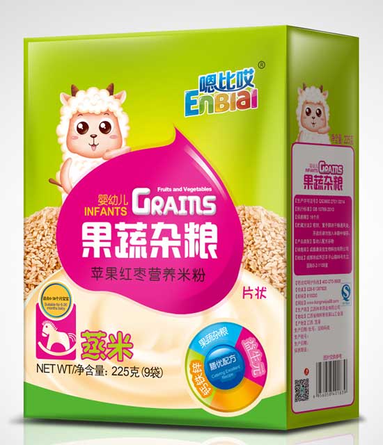 嗯比哎果蔬雜糧蘋(píng)果紅棗營(yíng)養(yǎng)米粉