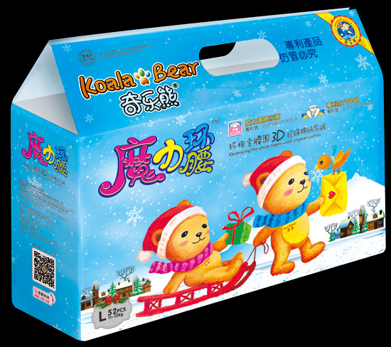 奇樂(lè)熊魔力環(huán)腰3D珍珠棉紙尿褲L