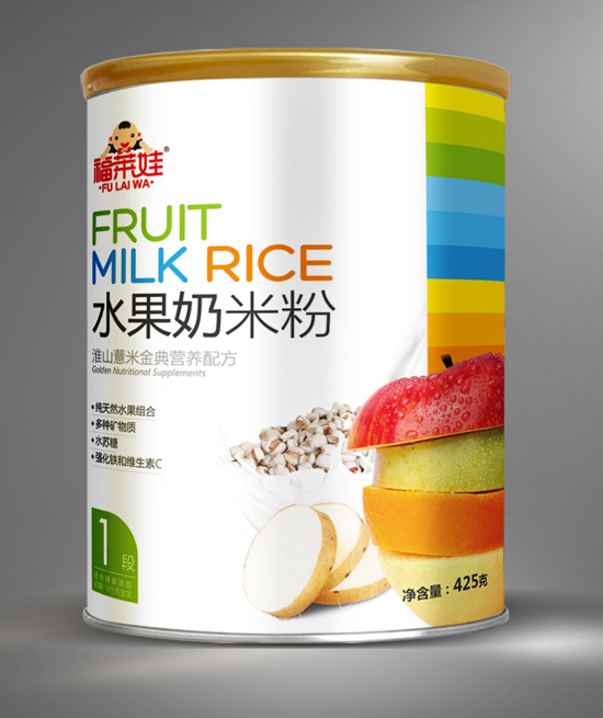 福萊娃淮山薏米水果奶米粉聽(tīng)裝