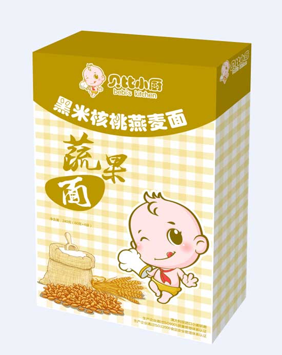 貝比小廚黑米核桃燕麥蔬果面