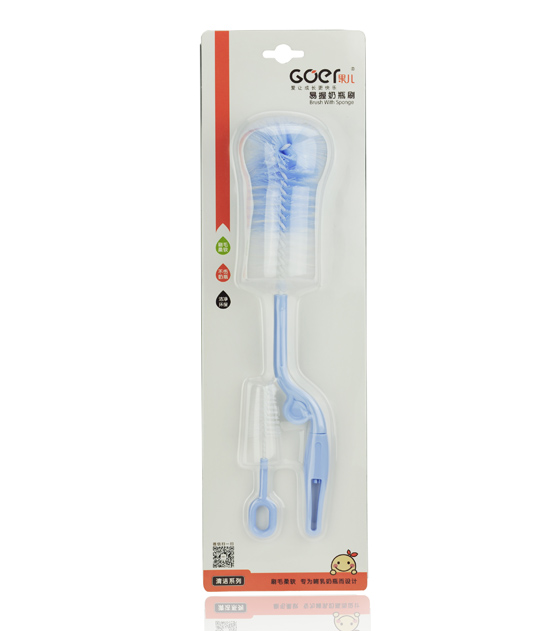 果兒易握奶瓶刷藍(lán)色