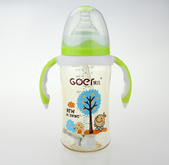 果兒300mlPPSU寬口奶瓶綠色
