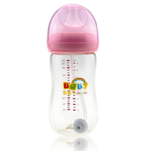 欣苗新升級(jí)蘑菇頭PA奶瓶270ml粉色