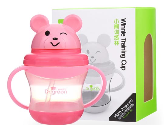 格林博士小熊訓練杯紅色