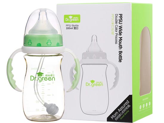 復(fù)件-格林博士PPSU寬口奶瓶300ML綠色