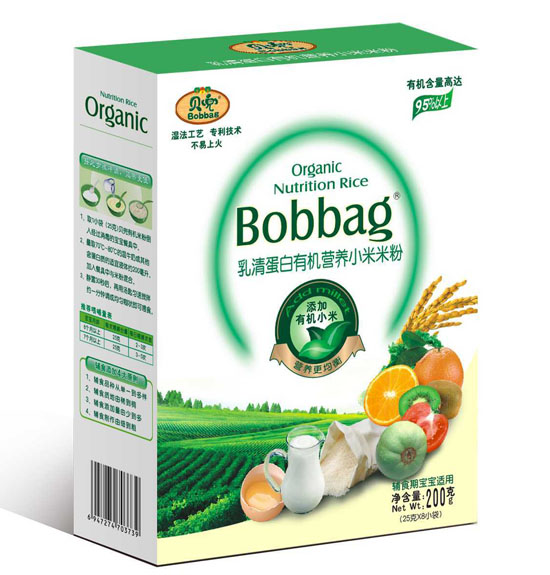 貝兜乳清蛋白有機營養(yǎng)小米米粉