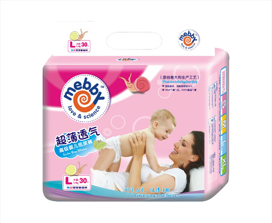 mebby魅比超薄透氣紙尿褲L30片